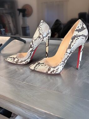 Christian Louboutin Rocio Python Pigalle 120 Sz 36 Pointed Stiletto Heels